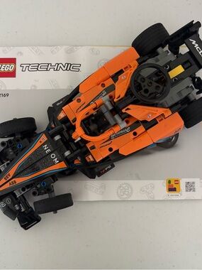 Lego Technic Orange and Black Formula E Race Car